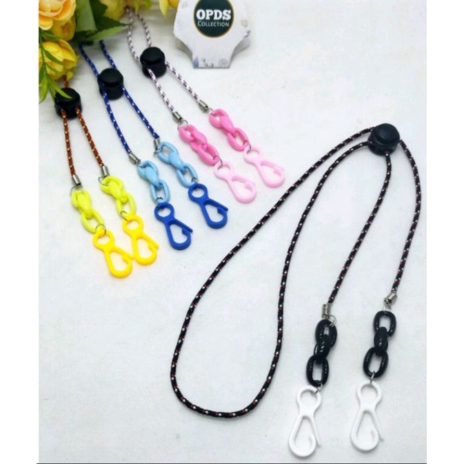 Tali masker kew kew kalung masker rantai plastik syrap masker 2in 1