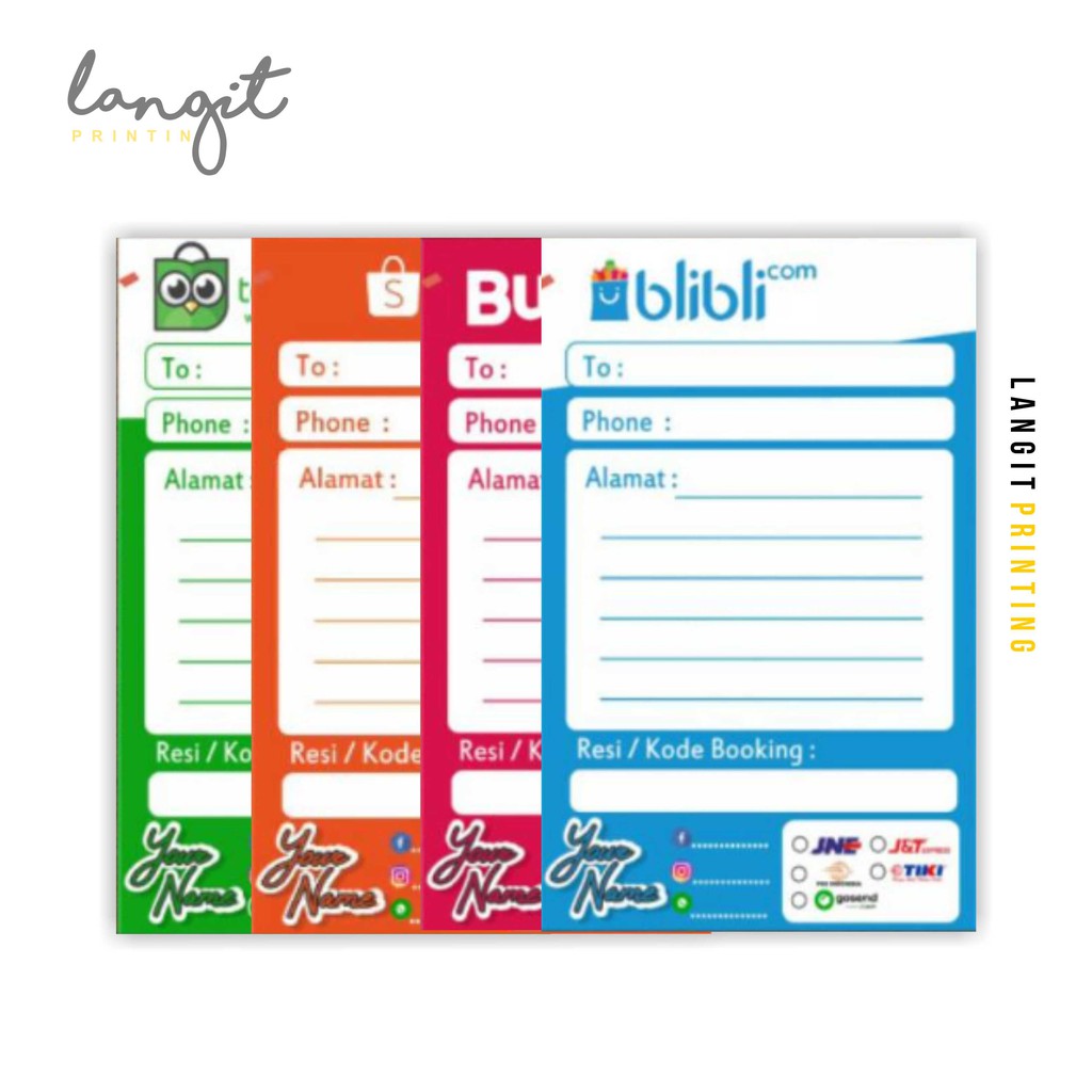 

LANGIT PRINTING STICKER LABEL PENGIRIMAN MARKETPLACE - LABEL PENGIRIMAN SHOPEE - STICKER PENGIRIMAN