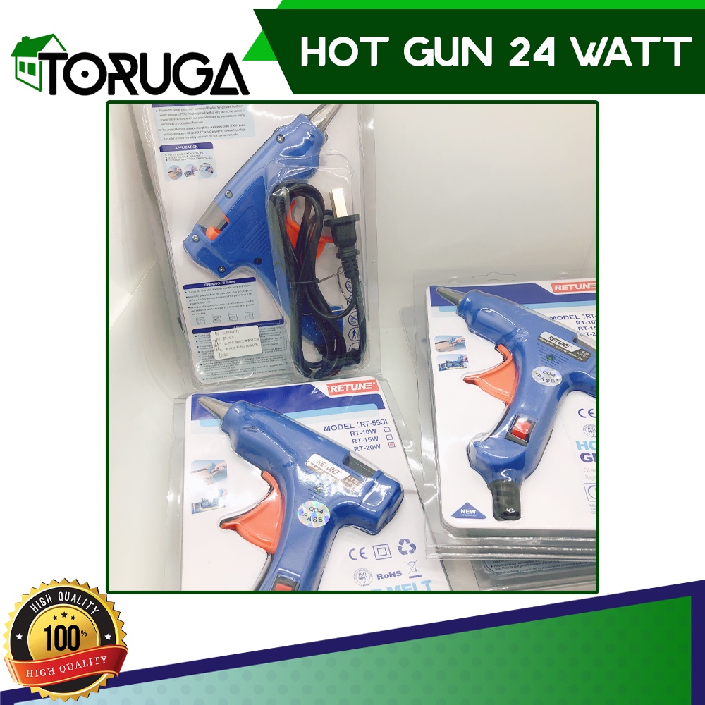 HOT GUN 20W RT-5501 RETUNE ON OFF HIGH QUALITY - PISTOL LEM TEMBAK 20 W (TIDAK FREE GLUE STICK)