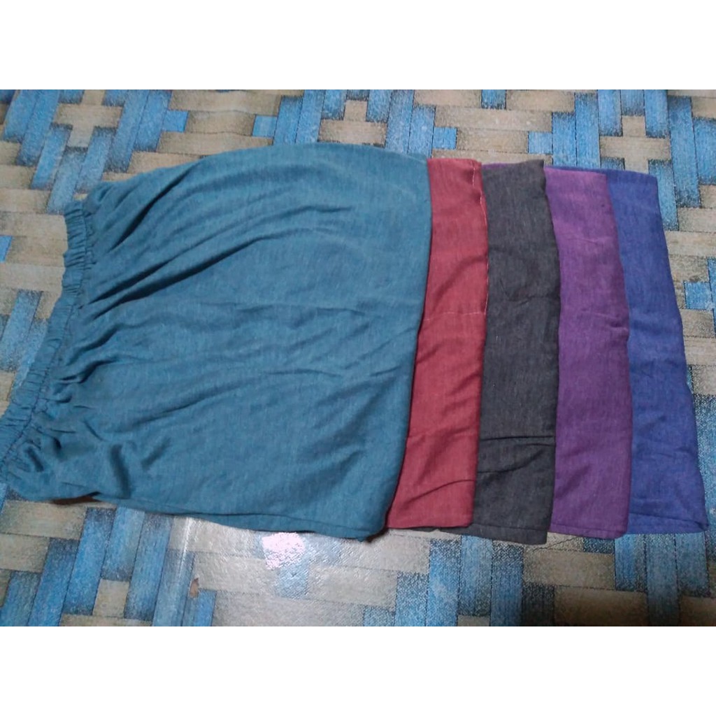 Celana Kolor Uni Sex Panjang Ban Bawah - Celana Kulot Wanita