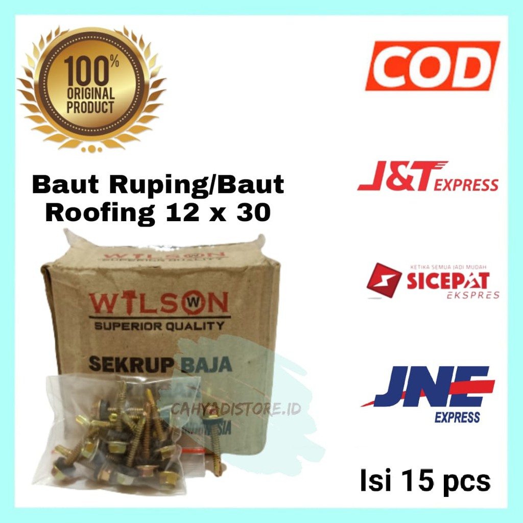 [Harga Kotak] Baut Ruping/Paku Roofing Wilson Baja Ringan 12 x 30