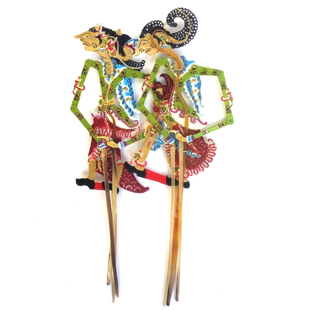 Miniatur Wayang Kulit Mini Halus 20 cm Komojoyo Komoratih / Kamajaya Dewi Ratih