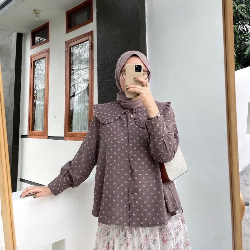 (MSB) BLOUSE OKITA OVERSIZE ATASAN KEMEJA WANITA SHIRT