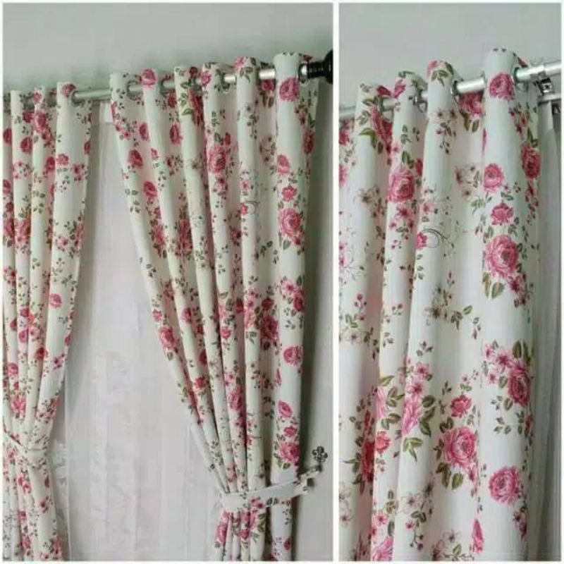 GORDEN/GORDENG/SHABBY BUNGA BESAR UKURAN PINTU DAN JENDELA