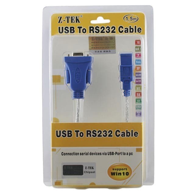 ZTEK USB to RS232 Female Cable 1.5mtr