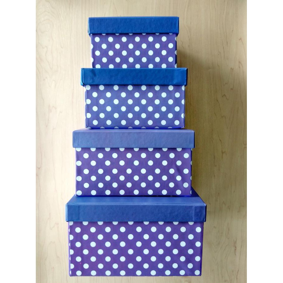 

Gift Box Kotak Polkadot Purple (Extra Large)