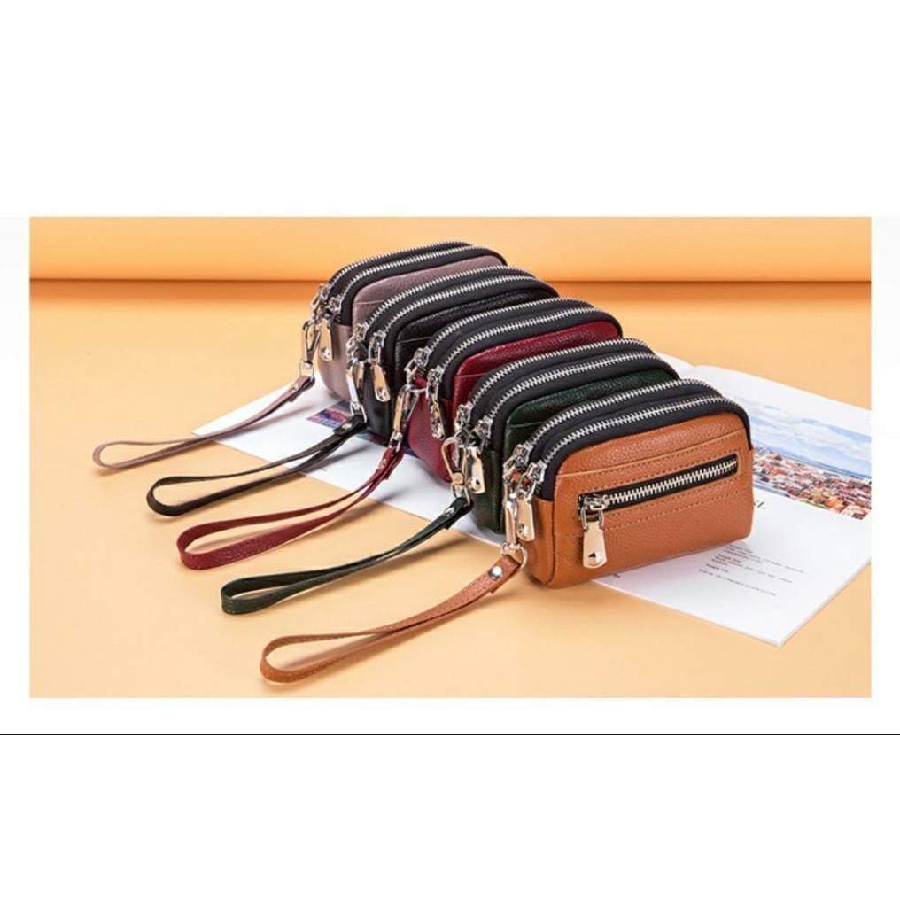 Esstore19 - Dompet Wanita Kulit Mini/ Dompet Koin Mini Terbaru 2023/ Dompet kartu wanita lucu