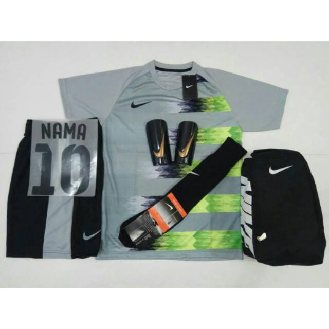 Baju Futsal & Sepak Bola Nike NK 29 PAKETAN Jeresey Setelan Kaus kaki Deker Tas Nama Punggung Nomor