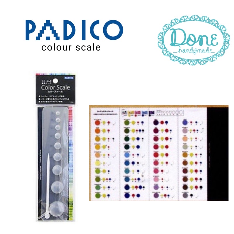 Original padico colour scale color scale alat takar clay alat takar resin alat campur warna palet donehandymade done handymade jual bahan kerajinan tangan