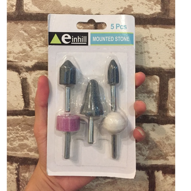 Mounted Stone 5 pcs Einhill Batu Gerinda Mini Mata Tuner 6mm