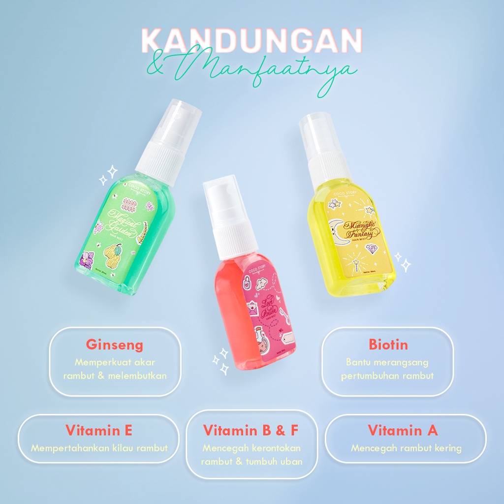 Coco Story Hair Mist - Parfum Rambut Anti Bau Matahari - Hair Perfume