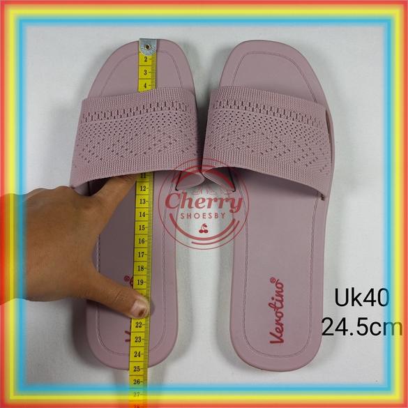 A729-47J Sandal Selop Karet Jelly Wanita Verotino Sendal Slop Cewek Motif Rajut Rajutan Glanzton