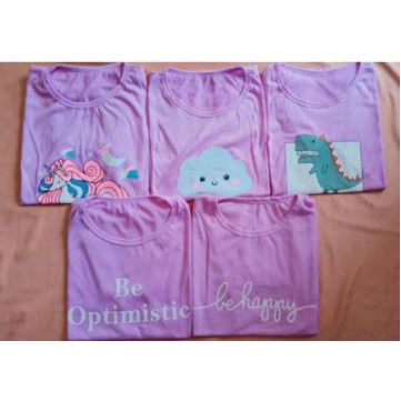 HOPYLOVY - Kaos Tumblr Tee Wanita Lilac Edition Lengan Pendek Purple