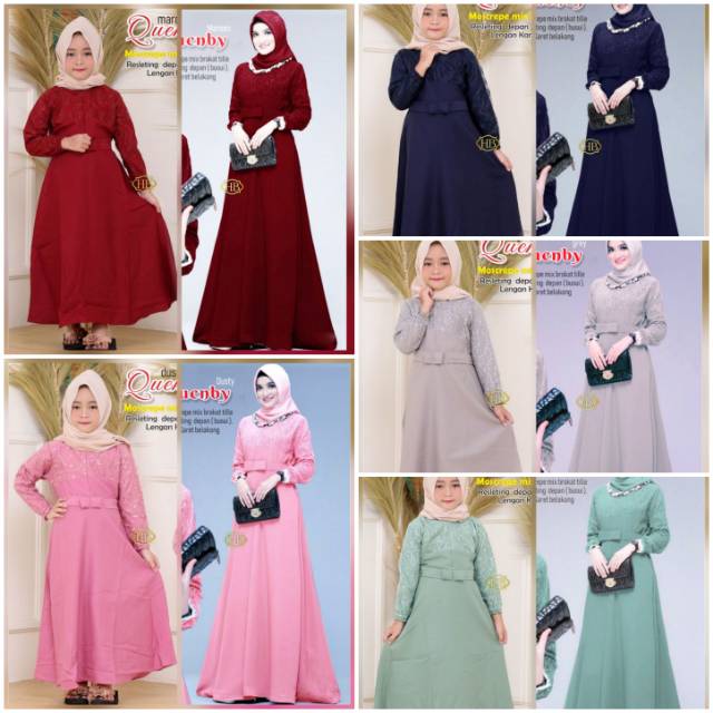 Bisa jumbo. Couple ibu dan anak gamis queenby