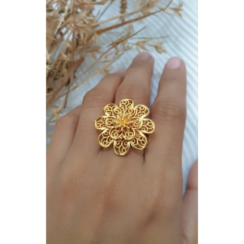 Cincin Bunga Kendari Dubai. yaxiya .perhiasan wanita-J