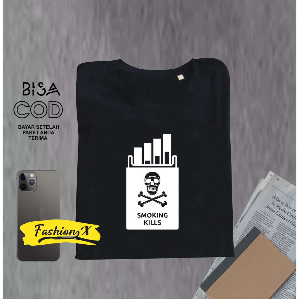 Kaos Pria Distro Keren Rokok Bandung Original Murah/Baju Oblong Katun 30s
