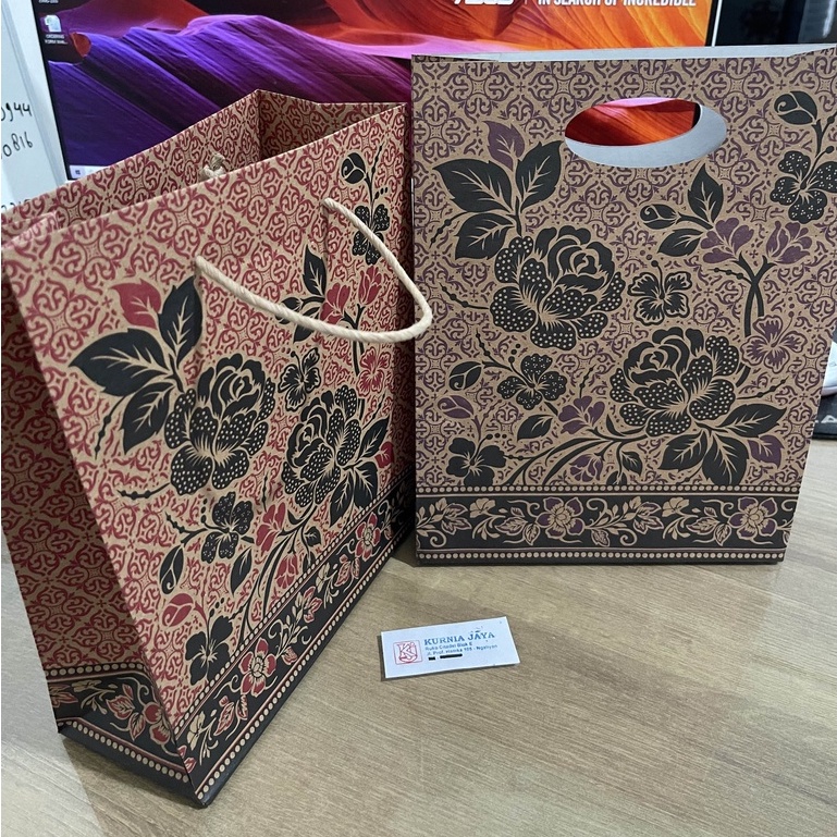 OKEY Paperbag Batik / Tas Paper Bag Kraft / Goodie Bag Untuk Kado Bingkisan