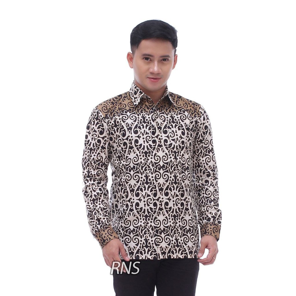 Batik Pria Lengan Panjang Batik Nafan motif Garuda Size M L XL XXL Reguler