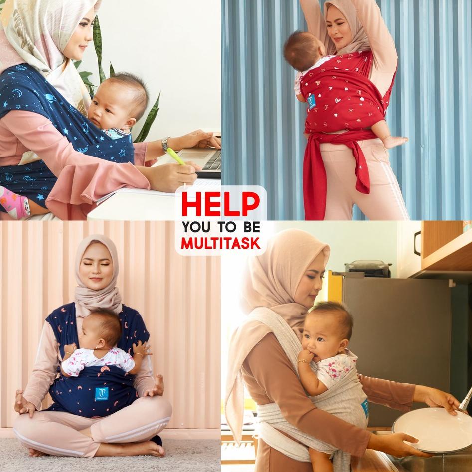 Modern.. Gendongan Bayi Depan Momaz 3in1 Buy 1 Get 1 Geos Gendongan Bayi Samping