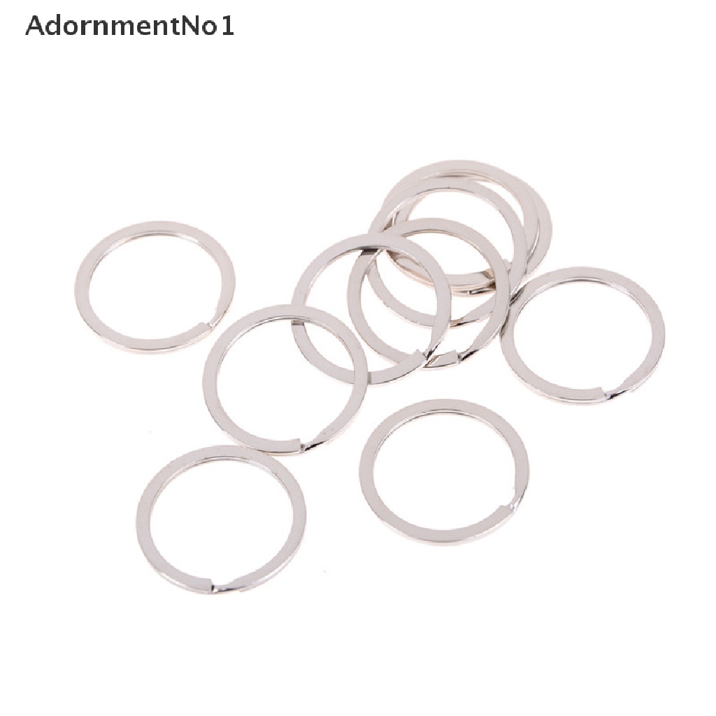 (AdornmentNo1) 10pcs Gantungan Kunci Split Ring Bahan Metal 1.5x25mm