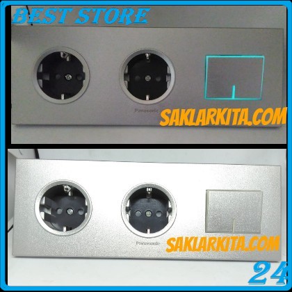 PANASONIC KOMBINASI STOP KONTAK 2GG & SAKLAR 1GG WIDE FLOURESCENCE MWS