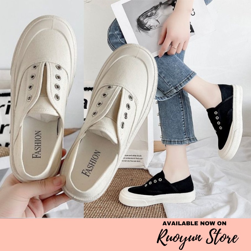 RYX - Easy Canvac Sepatu Slip On Wanita Fashion Casual - Ori Import