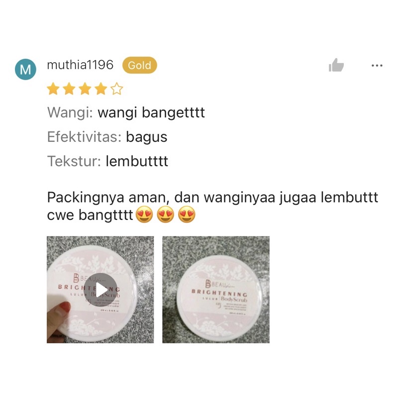 BRIGHTENING WHITENING SCRUB BEAUSHINE (LULUR PEMUTIH BPOM)