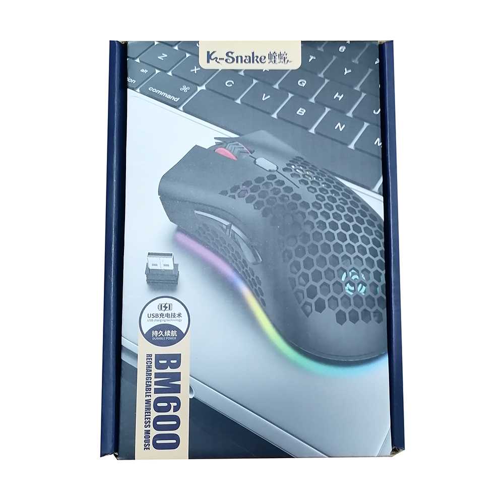 TG-BA K-SNAKE Mouse Gaming Wireless RGB Honeycomb 3 DPI Gear 2.4GHz - BM600