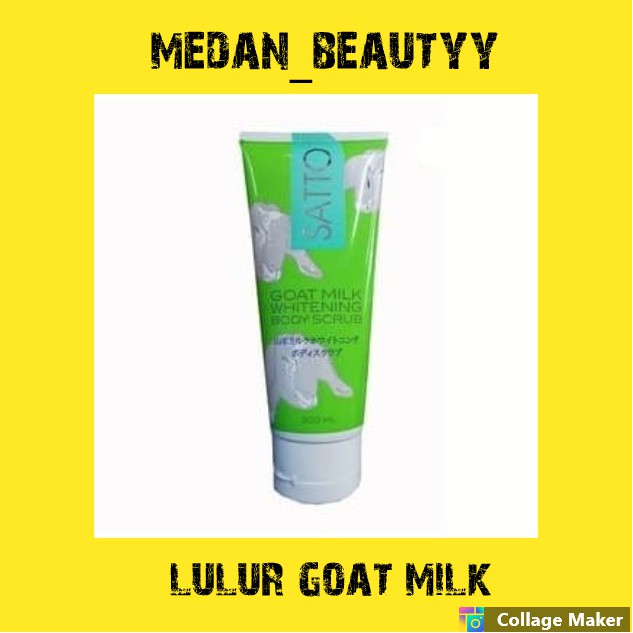 satto lulur goat milk 200 ml - satto body scrub goat milk