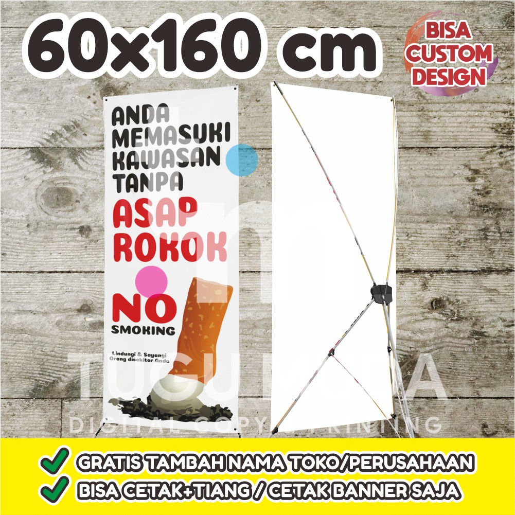 Cetak Y-Banner Outdoor|Standing Banner 60x160cm - KAWASAN TANPA ROKOK