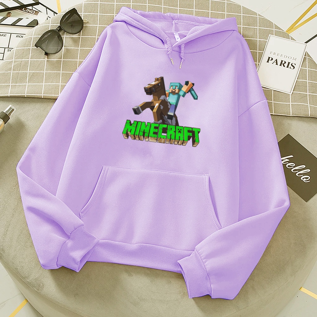 Sweater hoodie anak perempuan HORSE OF MINECRAFT baju anak cewek cowok