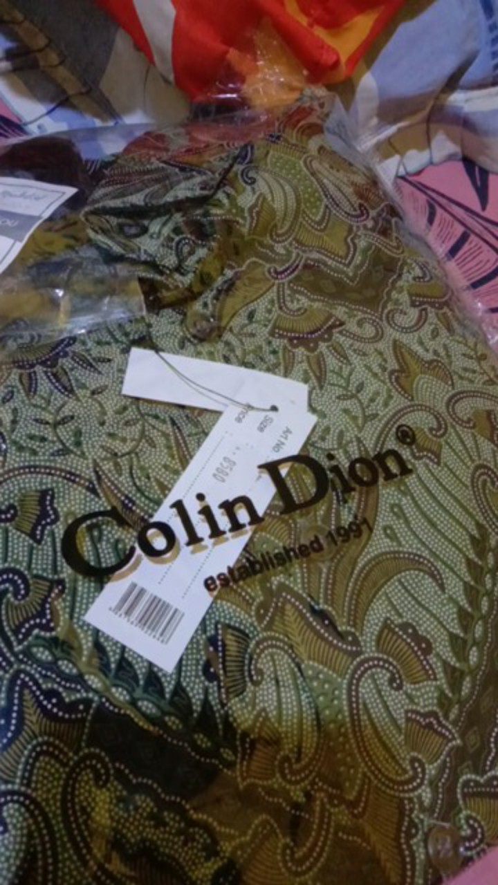 Batik Pria Slimfit Lengan Panjang Modern \ Batik Green Mint / Navy