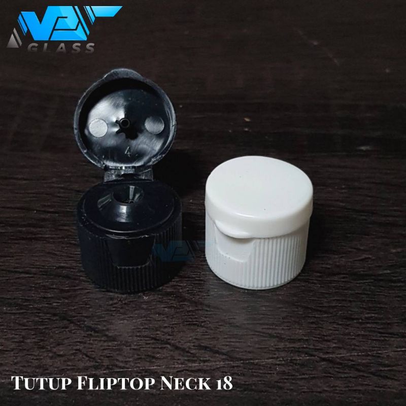 tutup botol fliptop neck 18 / tutup botol flipcap neck 18