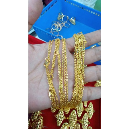 kalung nuri ukir kecil anak 35cm dan dewasa 45cm dan 50cm lapis emas 24k