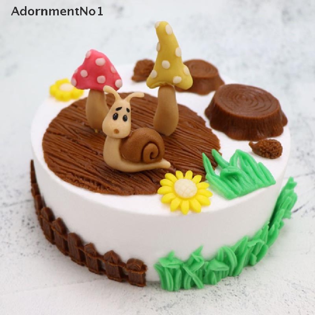 [AdornmentNo1] Forest Mushroom And Snails Silicone Molds Fondant Cake Tools Candy Resin Mould [new]