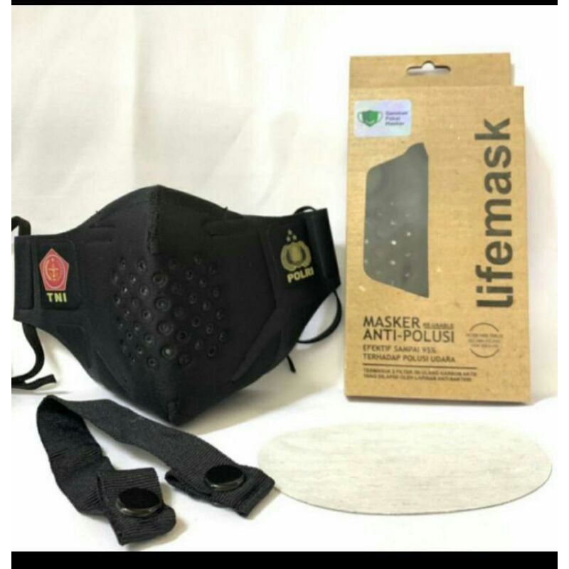 Masker Lifemask TNI Polri N95 Karbon