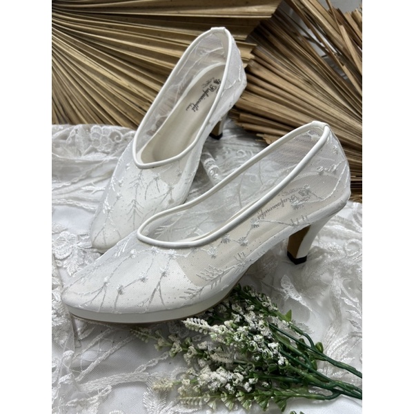 sepatu wanita rafaizoutfut bilqis putih 7cm runcing