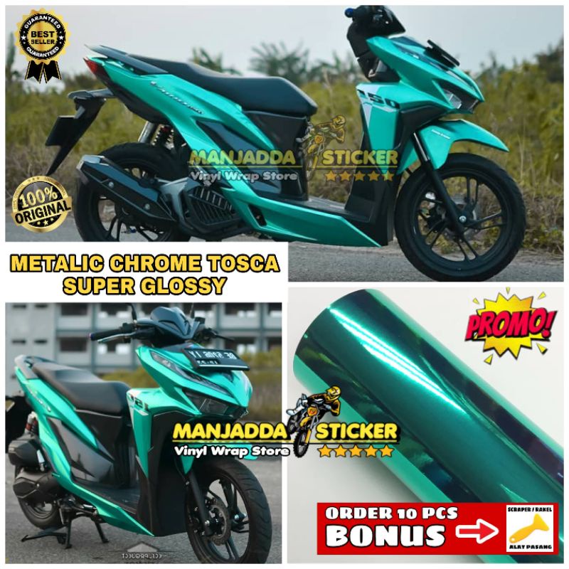 Stiker Skotlet Motor Metalic Chrome Tosca Super Glossy