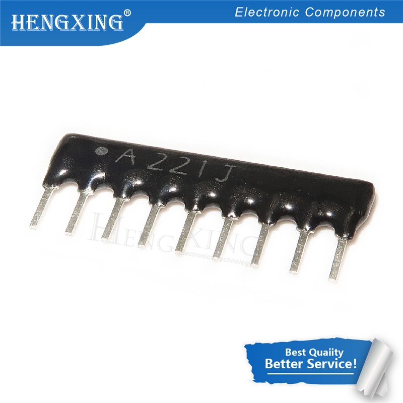 200pcs Resistor DIP exclusion 9pin 220 ohm 220R A221J