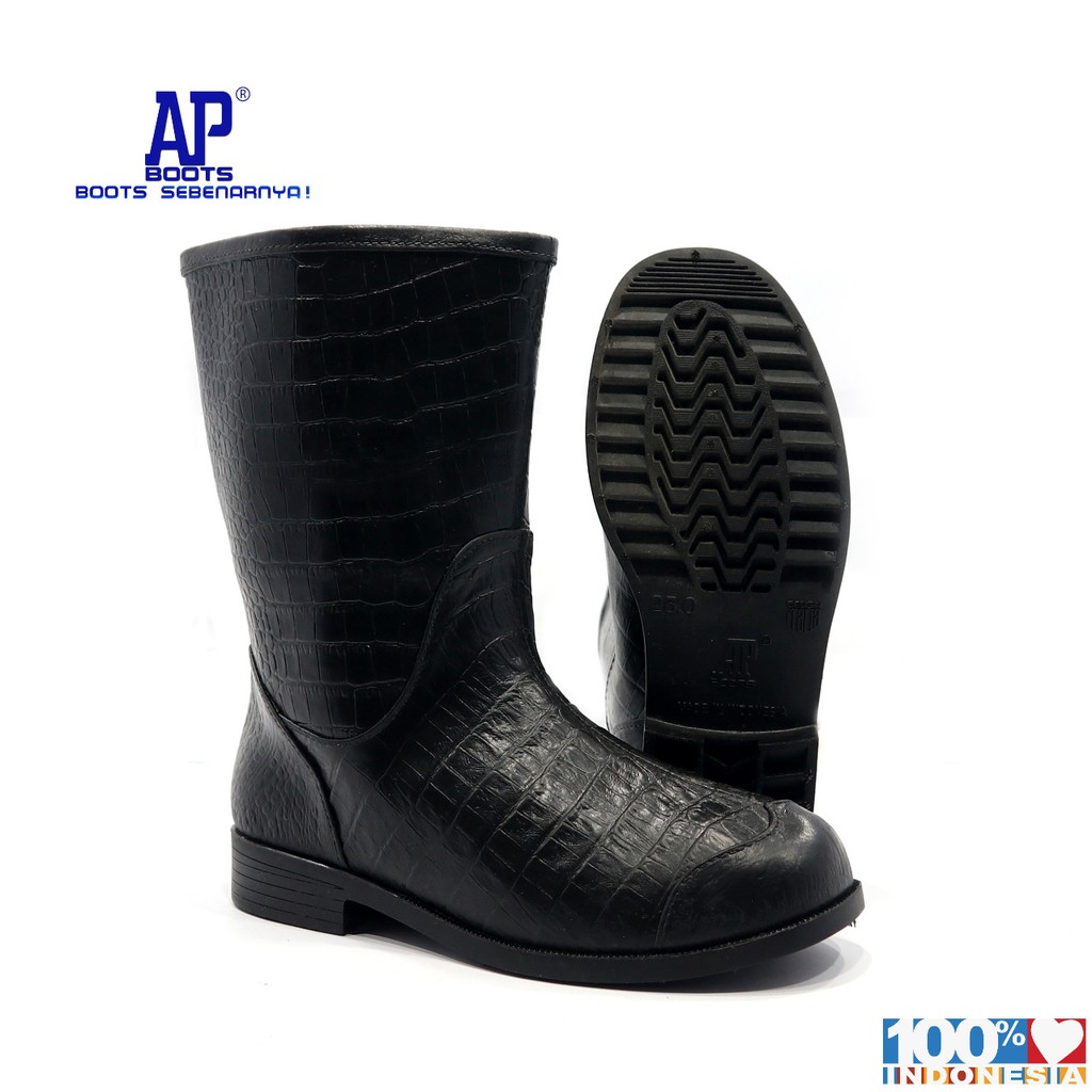 AP BLACK 5 24-27 - SEPATU BOOT SAFETY KARET -  AP BOOTS