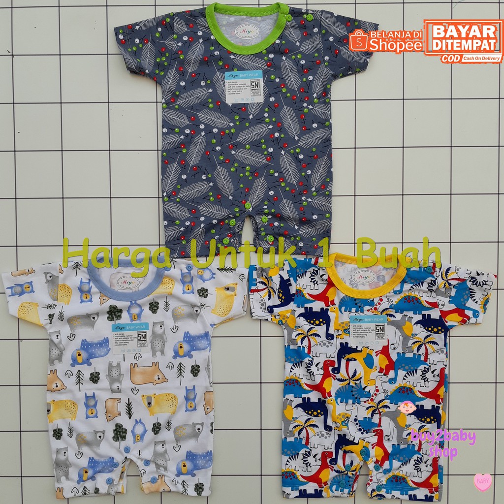 Romper bayi baju kodok bayi MIYO (All New Feb 2021 World Dino Series) 0-3 bulan 1 PCS