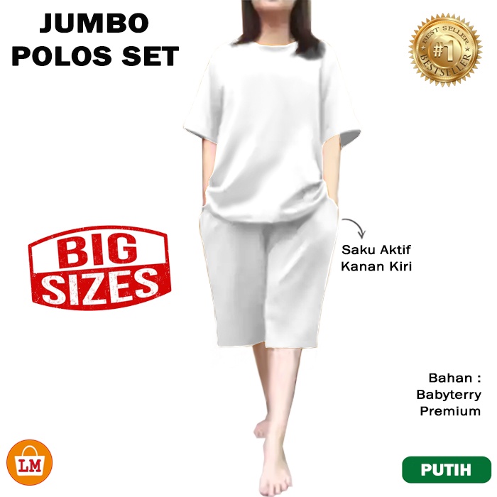 TERBARU Setelan Santai Hot Pants Celana Pendek Wanita Polos SIZE JUMBO LMS 23243 23247