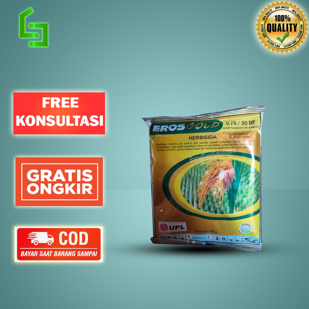 EROS GOLD 0.75/30 DF 100 GRAM HERBISIDA PENGENDALI GULMA OBAT RUMPUT