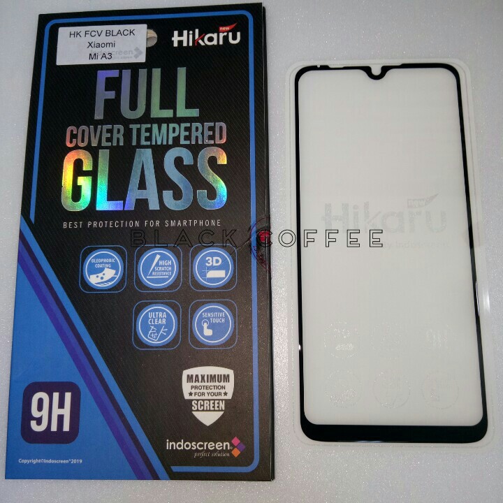 Tempered glass full xioami Mi A3 2019 screen guard Hikaru FCV