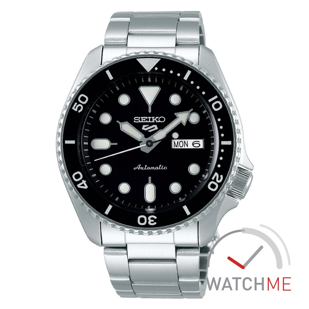 Jam Tangan Seiko 5 SRPD55K1 Automatic Black Dial 100m Stainless Steel Original Bergaransi