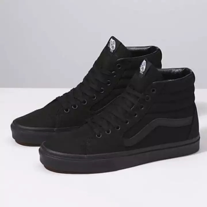 [ BISA COD ] PREMIUM SK8 HIGH FULL BLACK MURAH VANS13 TINGGI