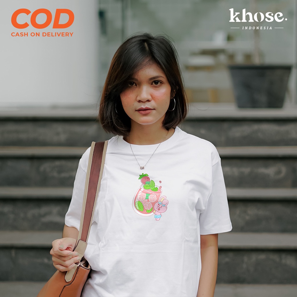 KHOSE Kaos Unisex Sablon Digital BT21 – COOKIE JUICE KODE S-25 / Kaos Murah / Kaos BTS Army Oversize