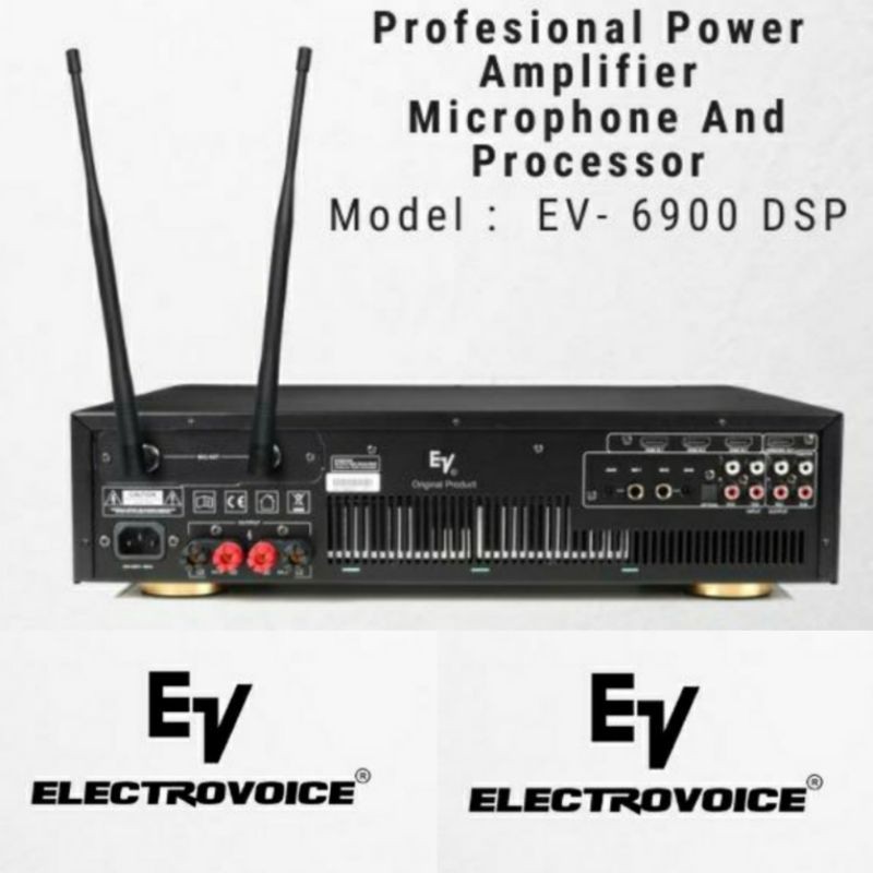 Power ELECTROVOICE EV 6900 DS + Mic Karaoke Wireless Handheld Original