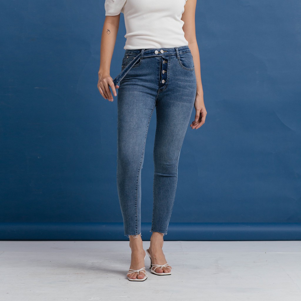 VIERLIN - Jeans 3085 - HIGH WAIST SKINNY JEANS MELAR