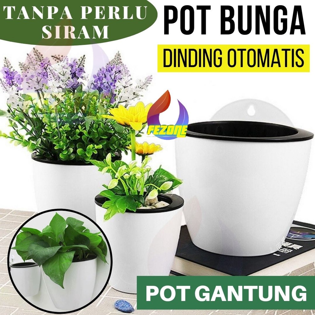 POT BUNGA DINDING OTOMATIS GANTUNG DEKORASI RUMAH FASHIONABLE FEZONE